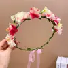 Diadema de Cinta Floral para Mujer 2026 Nuevo Estilo Diadema de Corona Alta para Uso Diario Goma para el Cabello Pinza Trenzada Integrada Accesorio para el Cabello