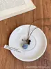 Collar Trenzado de Cuerda con Perlas de Piedra Natural para Mujer, Cadena para Clavícula de Piedra Ojo de Tigre Estilo Chino Nuevo Vintage, Accesorio Largo Colgante para el Cuello con Manchas
