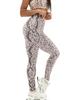 Pantalones de Running, Fitness y Yoga para Mujer de Tiro Alto con Estampado de Leopardo y Efecto Levanta Glúteos, Elásticos, de Tacto Nude, Secado Rápido, Europeos y Americanos, Transfronterizos