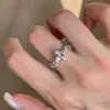 Anillo Sencillo con Diseño de Estrella con Circonita Microincrustada, Anillo para Dedo Índice con Brillo de Estrella Fugaz, Sensación de Alta Gama, Fresco y Tridimensional, Versátil