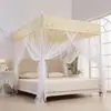 Cortina de Cama Opaca para Dormitorio del Hogar, Mosquitero de Tres Puertas de Pie, Dosel de Cama Opaco Estilo Princesa de Palacio, a Prueba de Mosquitos para Viviendas de Alquiler