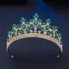 Corona Retro Europea de Pedrería Tocado de Novia Diadema Nupcial para el Cabello Corona para el Cabello de Banquete de Cumpleaños y Actuación en Escenario
