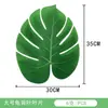 Folhas de Monstera Verdes Amazon Green Sem Caroço Festa Havaiana Planta Verde Tropical Folhas Artificiais Decoração de Paisagismo Alta Simulação