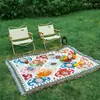 Alfombrilla de Picnic al Aire Libre American Graffiti Tela de Algodón y Lino Mantel Manta de Camping Alfombrilla Impermeable Alfombrilla Gruesa para Suelo de Tienda Tela Decorativa