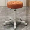 Taburete de belleza con ruedas, taburete de silla de salón de belleza para técnico de uñas, silla de trabajo grande con ruedas de altura ajustable retráctil