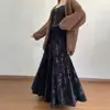 Falda Estrecha, Estilo Chino Retro, Nuevo Estilo Chino Otoño e Invierno Nueva Falda Larga de Terciopelo de Cintura Alta Talla Grande para Mujer, Versátil y a la Moda