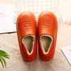 Nuevas zapatillas de algodón impermeables para mujer, tacón de bolsa interior, felpa, zapatos de Luna, ropa de exterior, para parejas, hogar, zapatillas de algodón para hombre, otoño e invierno, venta al por mayor