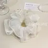 Scrunchie de Rede Doce Colorido de Primavera com Strass, Elástico para Cabelo Estilo Preguiçoso que Afina a Cintura, Corda de Cabelo Plissada Estilo Coreano para Mulheres