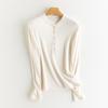Nueva Camisa Henley de Otoño e Invierno para Mujer, Seda Calefactora, Canalé, Forro Polar, Leyou, Cálida, Cepillada, Alta Elasticidad, Camiseta Básica Casual