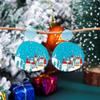 Nuevos aretes acrílicos navideños europeos y americanos para niña, aretes de árbol de Navidad encantadores de dibujos animados, aretes de bastones, aretes de muñeco de nieve