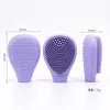 Escova massageadora facial de silicone dupla face transfronteiriça, pincel para máscara facial, pincel de base, pincel para aplicação de máscara de argila, escova de limpeza de silicone