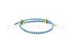 Pulsera de Cuerda Trenzada de Cuero, Estilo Familia Zhou, Ajustable Libremente, con Cuentas de Fortuna de Oro Duro 3D, Joyería DIY