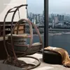 Cadeira de Balanço Suspensa Interna Cadeira Suspensa de Varanda Rede de Lazer Balanço Duplo Externo Cadeira Suspensa de Pátio Cadeira de Rattan
