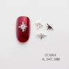 Accesorios de Manicura Transfronterizos Nuevos Productos de Manicura de Aleación Cruz Amor Perla Metal Manicura Pegatinas de Diamantes para Uñas Venta al por Mayor