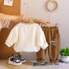 Conjunto de Ropa de Otoño para Niños 2025 Nueva Ropa Infantil Moderna Sudadera con Bolsa de Dibujos Animados para Bebé Ropa Casual de Primavera y Otoño para Niños