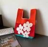 Bolso Festivo Rojo Nuevo Tema de Boda para Dama de Honor Regalo de Acompañamiento de Boda Bolso Tejido