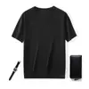 Camiseta de punto fino de lana 100% para hombre, manga corta, cuello redondo, color liso, nueva de verano 2024, hilo Yangzi, top, camiseta básica para hombre