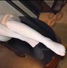 Una línea de calcetines de aceite de caballo para la entrepierna para mujer, aceite brillante, medias suaves, verano, delgadas, sexys, medias negras, archivo abierto, calcetines sexy uno en uno