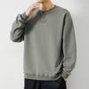 Suéter de gola redonda masculina outono nova moda solto aço estampa manga comprida T-shirt moda jovem all-matching casual top