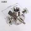 Válvula rotativa tripartida para máquina de envase pneumático, válvula rotativa para máquina de envase de pasta de instalação rápida, válvula, acessórios para máquina de envase de alta limpeza