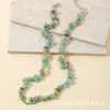 Collar Hemiah Cristal de Grava Color Jade Hueso de la Clavícula Piedra Pura Natural Suéter Collar Refinado Nicho Día del Bosque