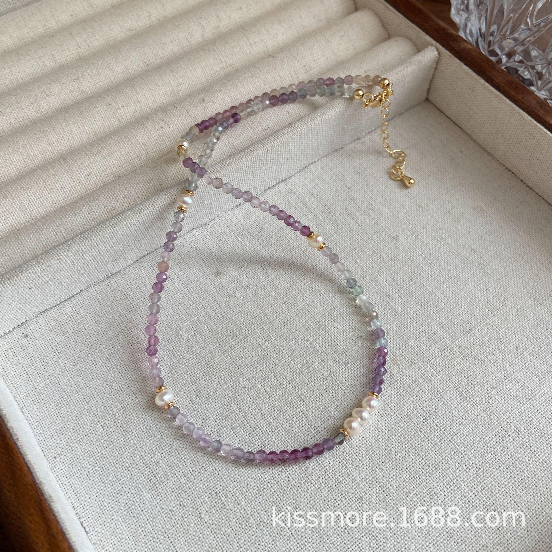 小颗紫色萤石间隔珍珠项链8.jpg