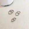 Aretes de aro retorcidos de diamantes completos para mujer, a la moda, de lujo ligero, diseño de nicho, estilo Ins, accesorios para la oreja elegantes y exquisitos