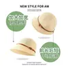 Sombrero de Pescador Estilo Casual Elegante Verano 2025 Largo Delante Corto Detrás Hebilla de Cinturón para Mujer, Sombrero de Cubo Estructurado para Proteger del Sol para Viajes y Vacaciones