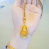 Pingente Folu Vazado Rotativo Ouro de Areia Vietnamita Pingente de Guincho Colar Corrente de Lã Estilo Chinês Elegante da Moda