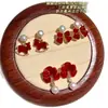 Pendientes Ankla Roja de Perla de Agua Dulce Natural para Mujer Aguja de Plata S925 Pendientes Colgantes Versátiles de Lujo Ligero Retro