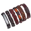 2018 Novo Bracelete Tecido Multicamadas de Couro Bovino Retrô Europeu e Americano Suprimento Transfronteiriço Conjunto Combinado Masculino Bracelete de Couro