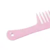 Peine y Peine para Champú de Dientes Gruesos para Barbería Personalizado Mango Suave Peine para el Cabello para Cabello Rizado Peine Plano de Dientes Anchos para Uso en Casa