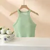 Dropshipping Nueva Colección Primavera Verano Camisola Halter para Mujer con Copas Integradas, Chaleco Corto Todo en Uno Capa Base