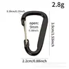 Hebilla de acero de alambre redondo 4D hebilla de liberación rápida en forma de D de aleación de aluminio mini mosquetón llavero accesorio para mochila de exterior