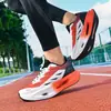 Tênis de corrida novos, estilo botão, para adolescentes e estudantes, adequados para exames de admissão ao ensino médio, com placa de fibra de carbono, para o outono, antiderrapante e resistente ao desgaste, estilo masculino