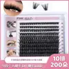 Cílios Postiços Amazon 100D, 10 Fileiras, 200 Peças, Curvatura D, Cílios Cluster Enxertados, Cílios Segmentados Espessos Mistos, Em Estoque, Venda Quente Transfronteiriça