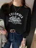 Camiseta Branca de Algodão Manga Longa Feminina 2025 Início da Primavera Novidade Mercadoria Europeia Estação Europeia Marca Tendência Camisa de Base Fina Top