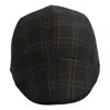 Gorra retro para hombre, boina a cuadros de otoño e invierno, gorra coreana de mediana edad, gorra progresiva informal Joker, venta al por mayor