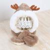 Gorro y bufanda para niños, todo en uno, para otoño e invierno, bonito y bonito gorro con forro polar y protección para las orejas para niños y niñas, cálido gorro tipo jersey para bebé.