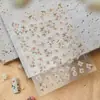 Yitu Calcomanías para Uñas con Flores Pequeñas de Doble Capa Estilo de Lujo Accesible Sencillo y Exquisito Calcomanías Decorativas Populares Yt5676