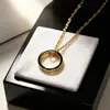 26 Novos Modelos de Colares Circulares Geométricos Bicolores com Diamantes, Design Clássico de Alto Padrão para o Dia a Dia, Joia de Pescoço Versátil, Venda Direta da Fábrica