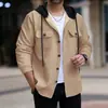 Chaqueta de punto con capucha para hombre, jacquard de peso pesado, manga larga, bloques de color, estilo deportivo casual, ropa de hombre