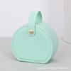 Semicírculo joyero portátil caja de almacenamiento bolso de princesa mini aretes collar anillo caja transfronterizo en stock generación
