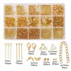 Anillas Abiertas en Caja Anillo Único Base de Flor Broches de Langosta Set de Accesorios Conector de Collares Pulseras Materiales para Manualidades Hechos a Mano