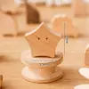 Manija de Armario para Habitación Infantil Tronco de Madera Maciza Lindas Estrellas de Dibujos Animados Luna Nubes Cajón Armario Manija de Puerta de Armario
