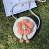 Verão handmade tecido de palha saco pequeno atacado saco nude crianças mini flor bonito crianças saco de palha saco mensageiro