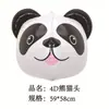 Desenho animado 4D cabeça de animal balão de filme de alumínio 3D tridimensional cabeça de urso cabeça de leão cabeça de macaco balão de folha de alumínio layout decorativo