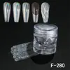 Glitter em Pó para Unhas Novo Transfronteiriço Vaso de Lótus Design de Pó à Prova de Vazamento Abertura a Laser Prata Pó Espelho Mágico Glitter em Pó para Unhas