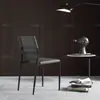 Silla de Comedor Minimalista Estilo Italiano Silla con Respaldo de Cuero de Silla de Montar Silla Simple Moderna para Hogar Restaurante Negociación Silla de Cafetería Popular en Internet
