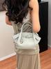 Bolsos de Gama Alta de Comercio Exterior para Mujer 2025 Nueva Moda Nicho Verano Bolso Bandolera de Hombro Único Popular Bolso Balde Plisado